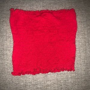 Red tube top